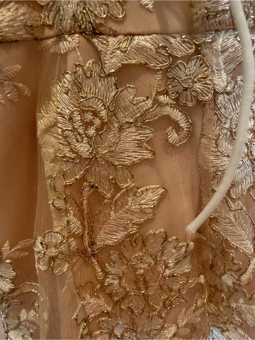Amazon Beige Embellished Spaghetti-Strap Mini Dress - Picture 4 of 4